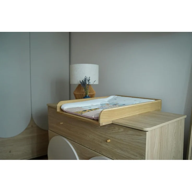 Ceba Baby® weiche Wickelauflage 50x70 cm - Baby Wickelunterlage - Wickeltischauflage für Junge und Mädchen - Wasserdicht, abwaschbar - OEKO-TEX® Standard 100 - Made in EU - Elefant im Ballon – Bild 8
