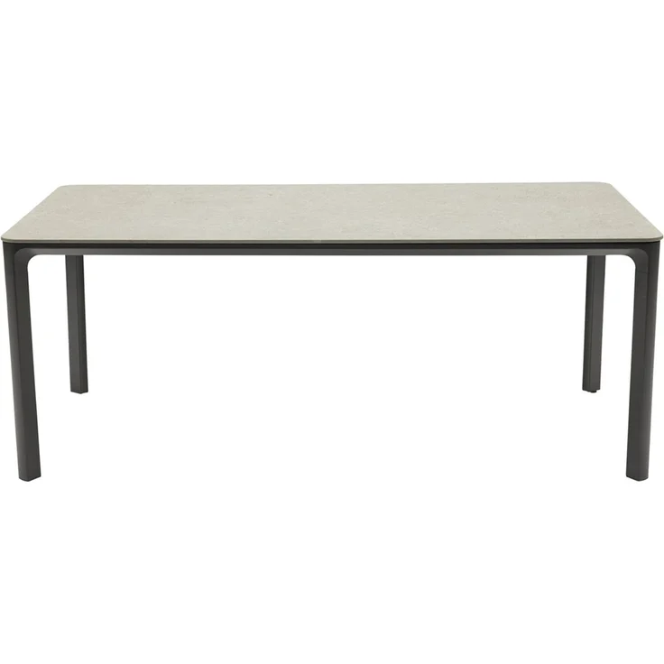 Gartentisch Pierre Esstisch Terrassentisch 160x90x75cm Aluminium/Sintered Stone Steingrau – Bild 3