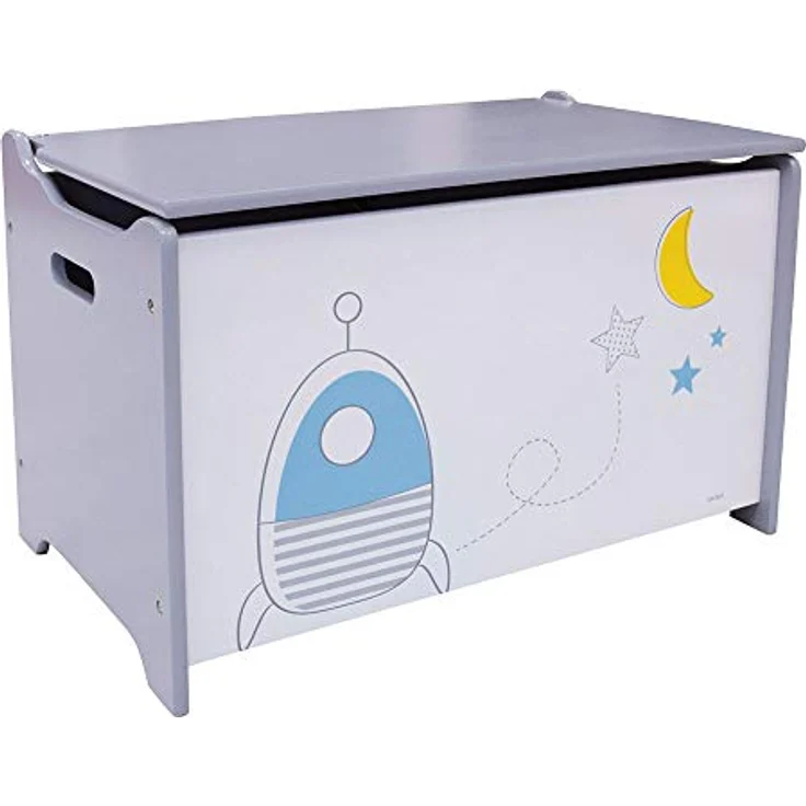 Fun House 713043 Space Spielzeugkiste für Kinder, 40 x 58 x 36 cm, Blau – Bild 3