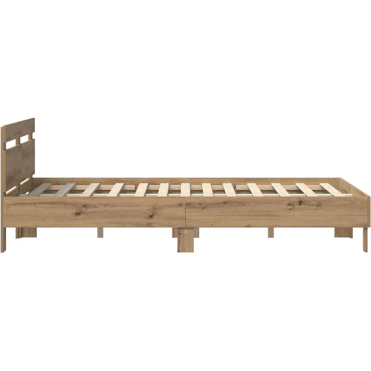 vidaXL Bettrahmen Artisan-Eiche 120 x 200 cm Holzwerkstoff 3417314 – Bild 5