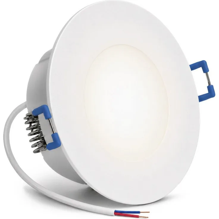linovum LED Außen-Deckenleuchte WEEVO Einbauleuchte Einbauspot mit LED 5W neutralweiß IP44 Bad Spot, Neutralweiß