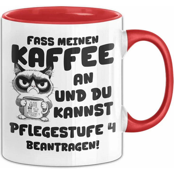 Trendation Tasse Humor Tasse Pflege Büro Krankenschwester Kaffee-Becher Lustig Fass Mei, Keramik