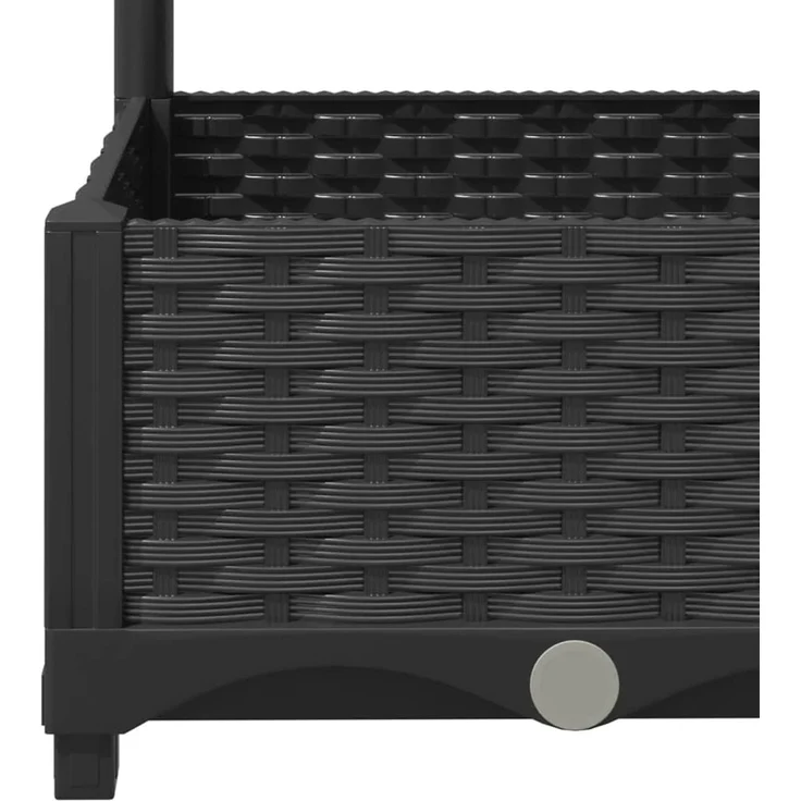 vidaXL Garten-Pflanzgefäß mit Spalier Schwarz 40 x 40 x 121,5 cm PP 318268 – Bild 6
