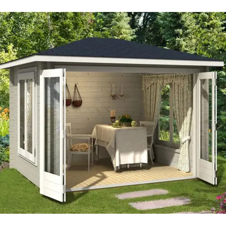 Alpholz Holz Gartenhaus Summertime | Natur | 287x347x276 cm – Bild 2