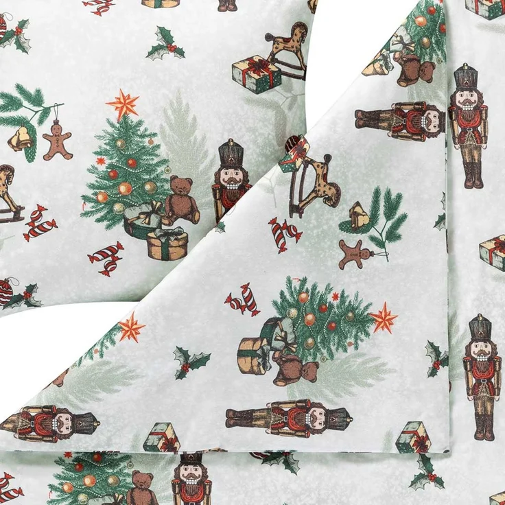 Estella Kuschel Flanell Bettwäsche 135x200 Nutcracker Nußknacker Weihnachten 4465-460 – Bild 4