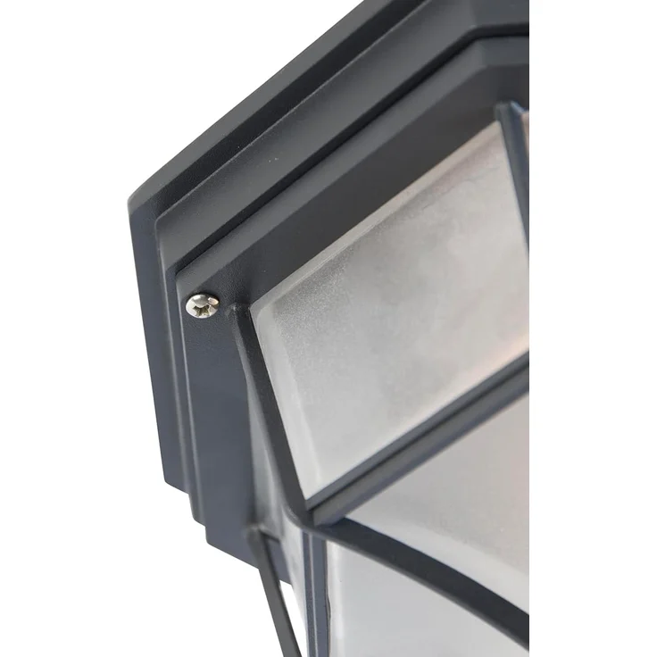 Qazqa Außen-Deckenleuchte Bri, ohne Leuchtmittel, E27, Dunkelgrau, Landhaus, Aluminium, 1-flammig – Bild 3