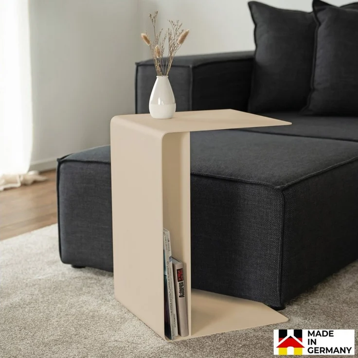 HOME DELUXE Beistelltisch Beistelltisch ZIMA – Made in Germany (4 Aufstellmöglichkeiten - 360° Drehbar), Couchtisch, Sofatisch – Bild 5