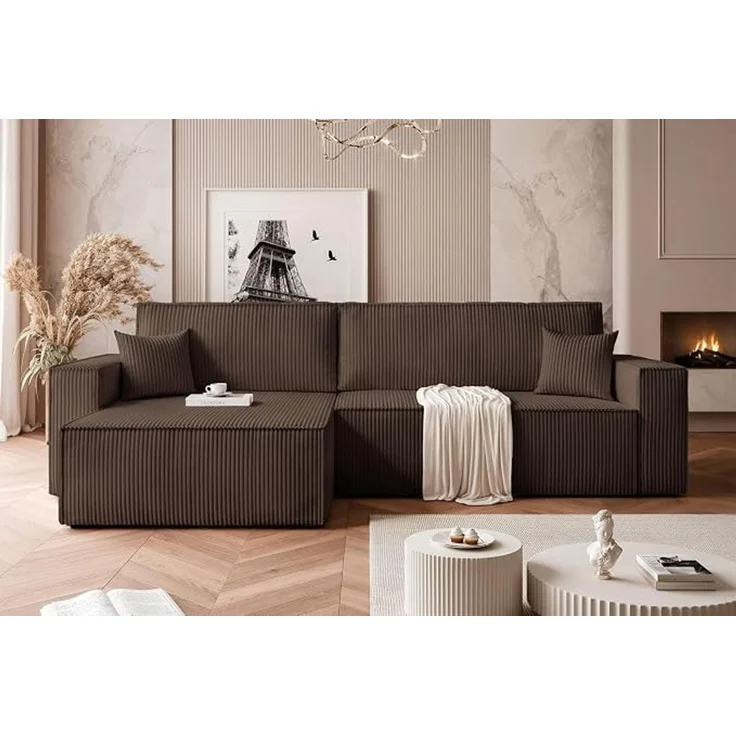 Multifunktionales XL-Ecksofa mit integriertem Stauraum und Schlaffunktion – Bild 2
