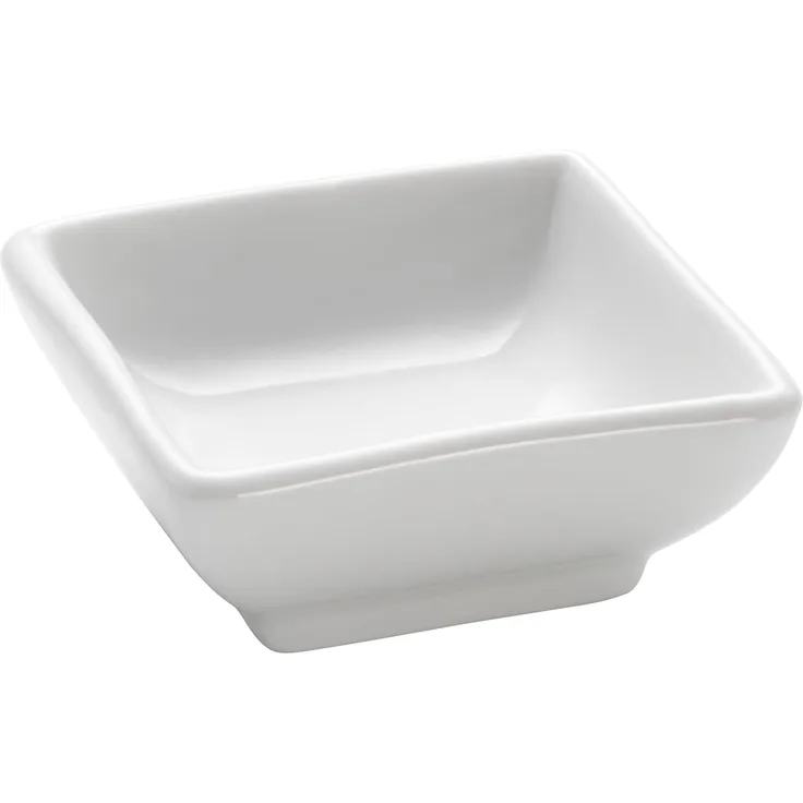 Maxwell & Williams Square Dipschale Eckig, Schale, Schälchen, Snackschale, Porzellan, Weiß, 40 ml, 7 cm, Z857