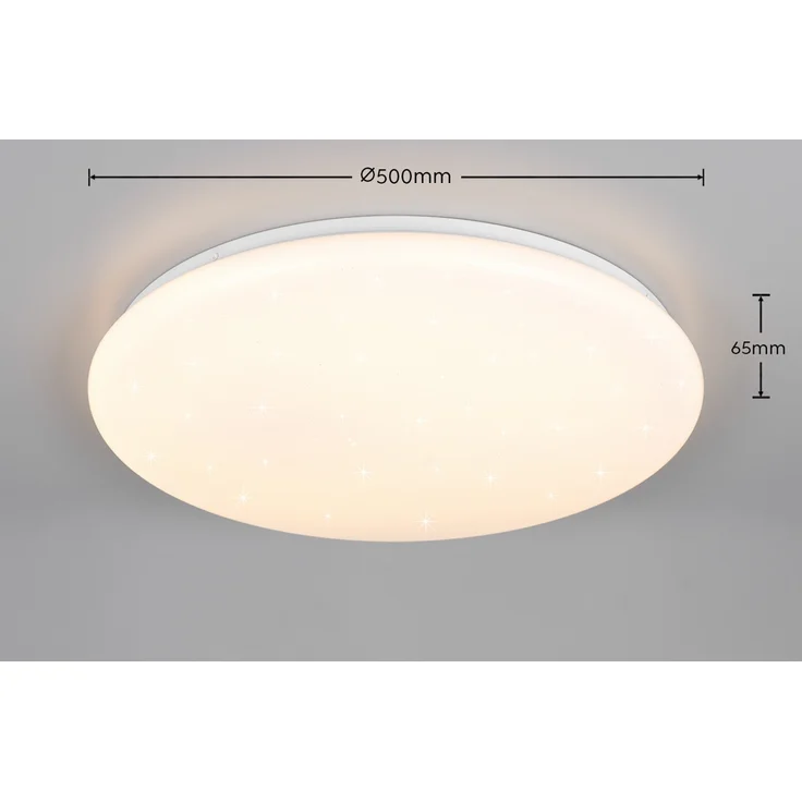 LED Deckenleuchte CETUS flach mit Fernbedienung, dimmbar, RGB, Weiß, Ø 48,5cm – Bild 11