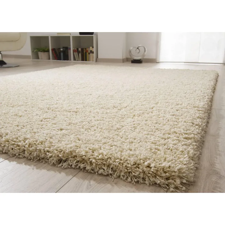 Hochflor Teppich Twilight, Farbe: Creme, Größe: 133x195 cm