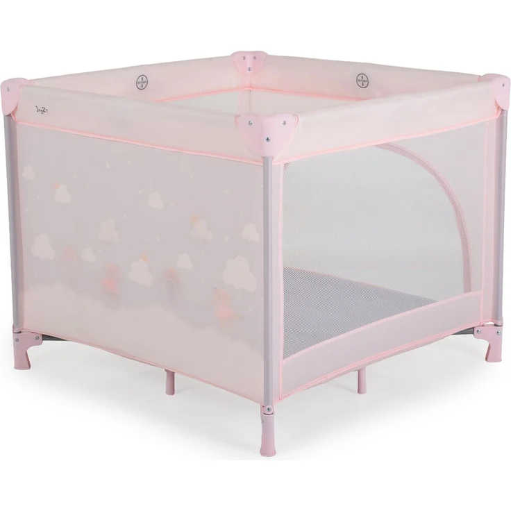Cangaroo Laufstall Joyzi Matratze Reisebett faltbar Tasche vier Plüschfiguren rosa – Bild 2