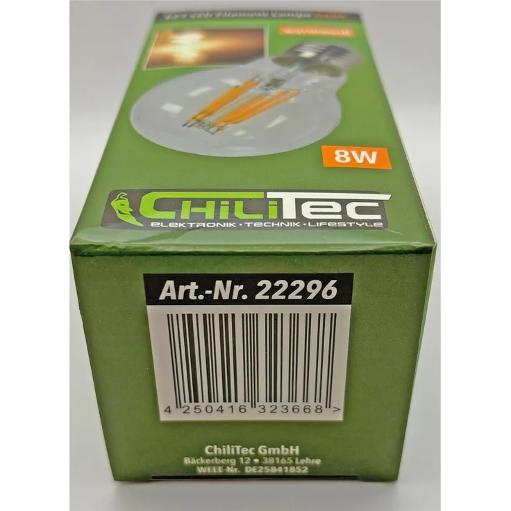 LED Glühlampe E27 "Filament G60k" klar 2700K, 970lm, 230V / 8W, warmweiß – Bild 7