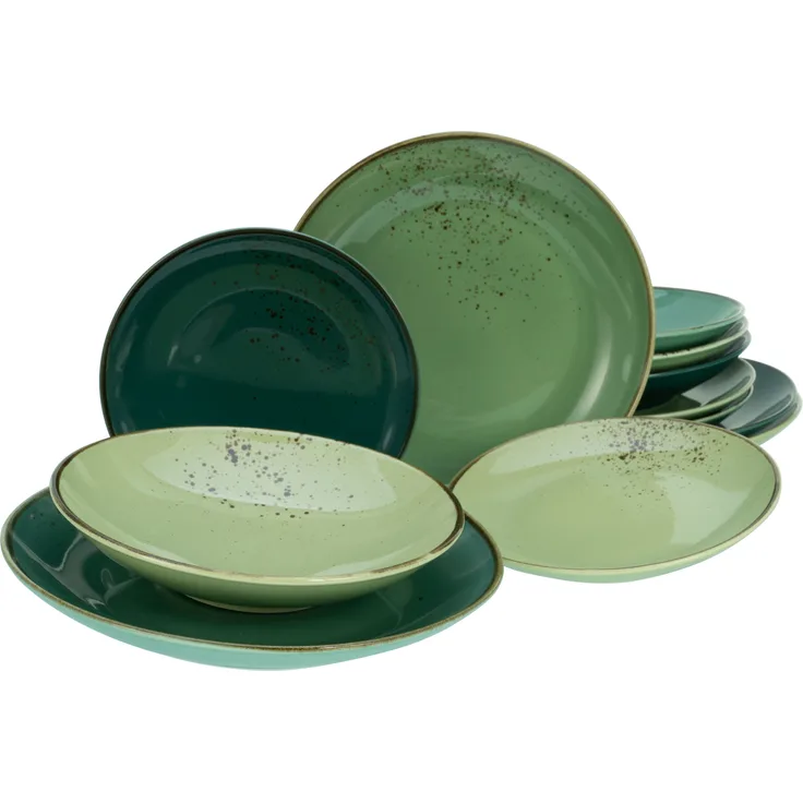 Nature Collection Green Life, Tellerset 12-tlg (mo