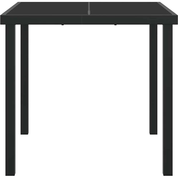 vidaXL Gartentisch Schwarz 80 x 80 x 73 cm Metall 42010312 – Bild 5