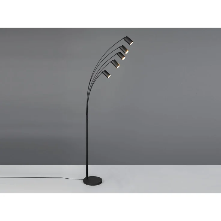LED Bogenlampe Schwarz 5flammig dimmbar, 200cm groß – Bild 3