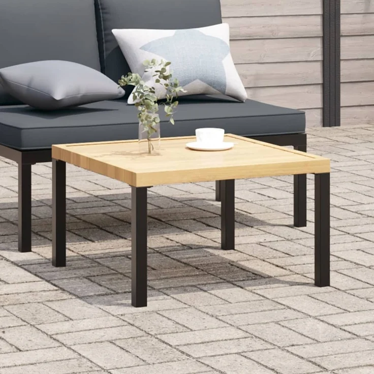 vidaXL Garten-Couchtisch Schwarz 65x65x40 cm Aluminium 4008573 – Bild 1