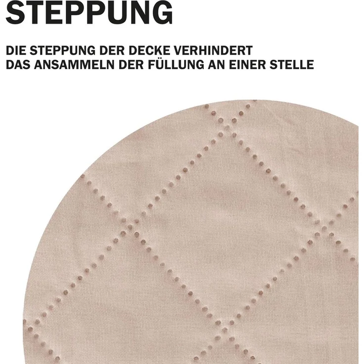 Sesselschoner gesteppt - 190x165cm Beige – Bild 6
