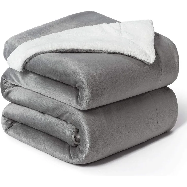 BEDSURE Decke Sofa Kuscheldecke Grau - warm Sherpa Sofaüberwurf Decke groß, Dicke Sofadecke Couchdecke, 220x240 cm XXL Wohndecke für Couch