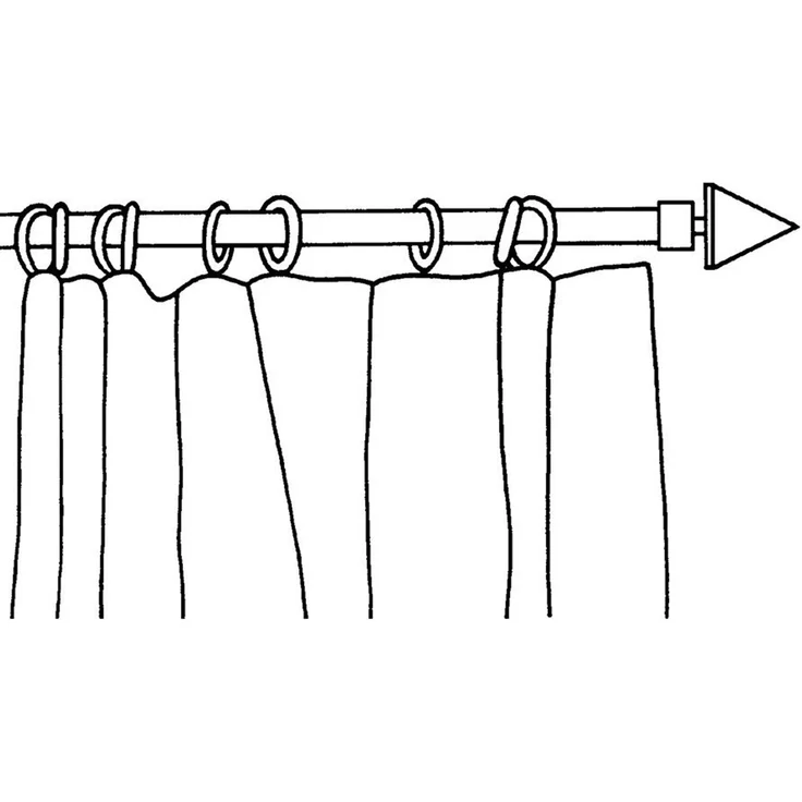 nodeko Gardinenring 10 Stück Vorhangringe für Gardinenstangen Ø 28 mm, für Vorhangstangen und Gardinenstangen Durchmesser 28 mm, (Packung, mit Faltenhaken), Ringe vollrund – Bild 4