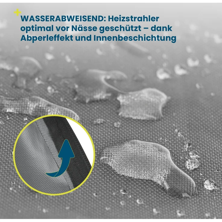 Hoberg Wetterschutzhaube für Heizstrahler 42 x 42 x 275 cm grau mit Logo – Bild 4