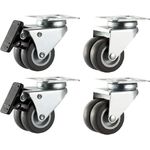 Rollen-Set mit Bremse für Strandkorb oder Paletten