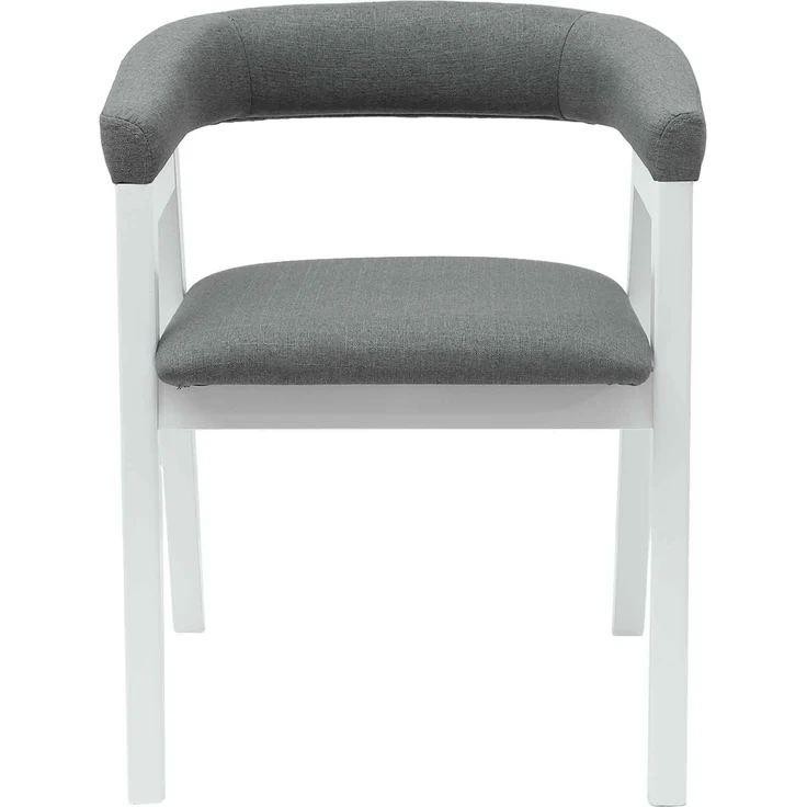 vidaXL Esszimmerstühle 2 pcs Weiß 54 x 57 x 73 cm Massives Gummiholz 42020424 – Bild 4