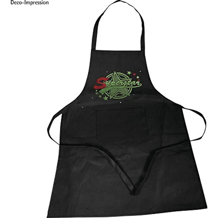 Baumwoll- Schürze, 70x95cm, SB-Btl 1Stück, schwarz (14,24 € pro 1 Stück) – Bild 3