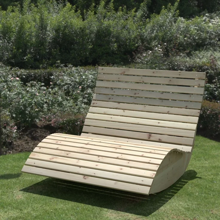 Gartenliege "Schaukel-Sannerl" (Zirbe) Breite 80cm Schaukelliege Relaxliege