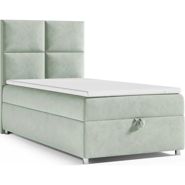 Best for Home Boxspringbett K2 SINGLE mit Bettkasten (Mintgrun 100x200) – Bild 1