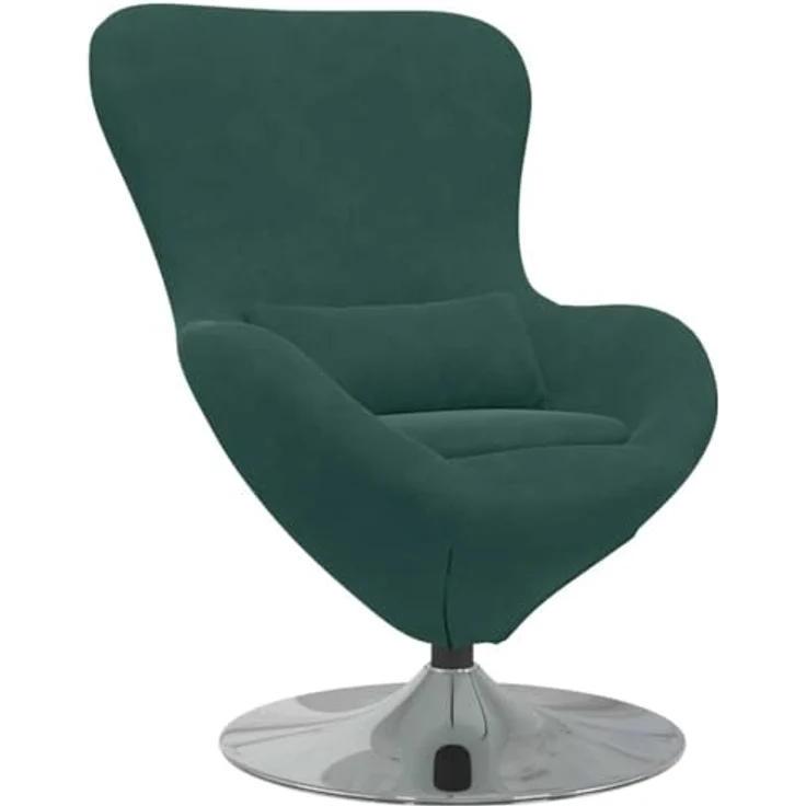 vidaXL Eiersessel Dunkelgrün Samt 42002726 – Bild 2