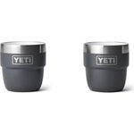 YETI Espressotassen, 2 Pack, 4oz, Charcoal - Edelstahl, doppelwandige Vakuumisolierung, spülmaschinenfest