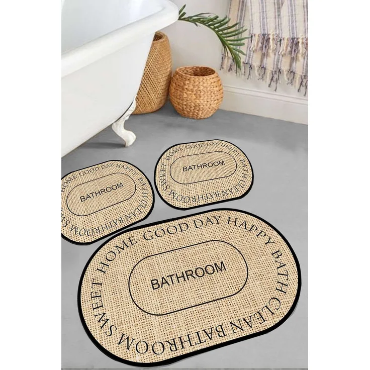 Mijolnir 'Baindos - Beige' Badematten-Set (3-teilig), Beige