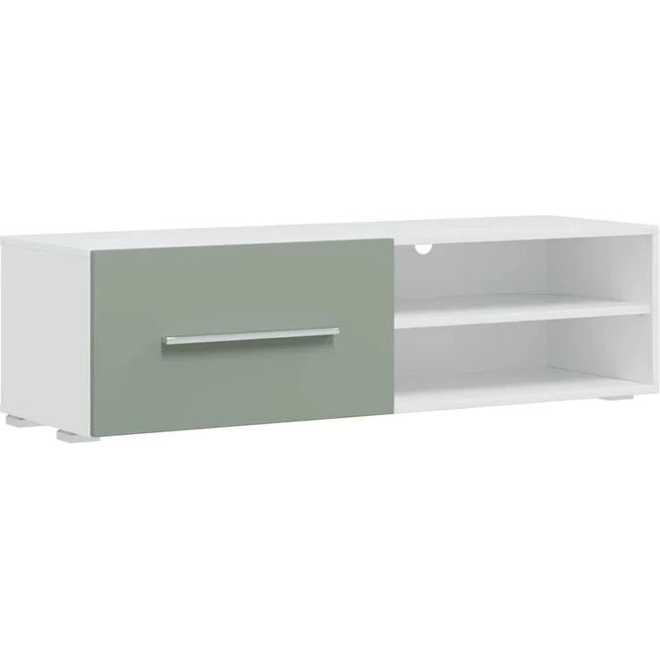 vidaXL 5-tlg. Wohnwand mit LED-Beleuchtung Olivgrün Holzwerkstoff 3324232 – Bild 8