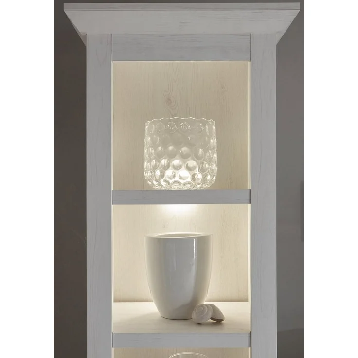 Home affaire Wohnwand California, (Set, 4-St), bestehend aus Standregal, Vitrine, Sideboard, Wandregal – Bild 2