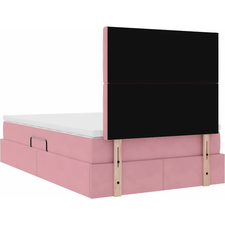vidaXL LED-Speicherbett mit Matratze Rosa 120 x 200 cm Samt 3372782 – Bild 12