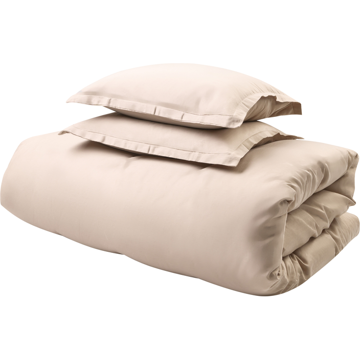 Bettwäsche-Set PARKROSE Baumwollsatin 200 x 200 cm Beige – Bild 4