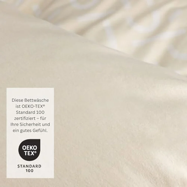 Esprit Bettwäsche FLANELL Winter Bettwäsche, Baumwolle, 1 teilig, 135 x 200 cm in Beige – Bild 7