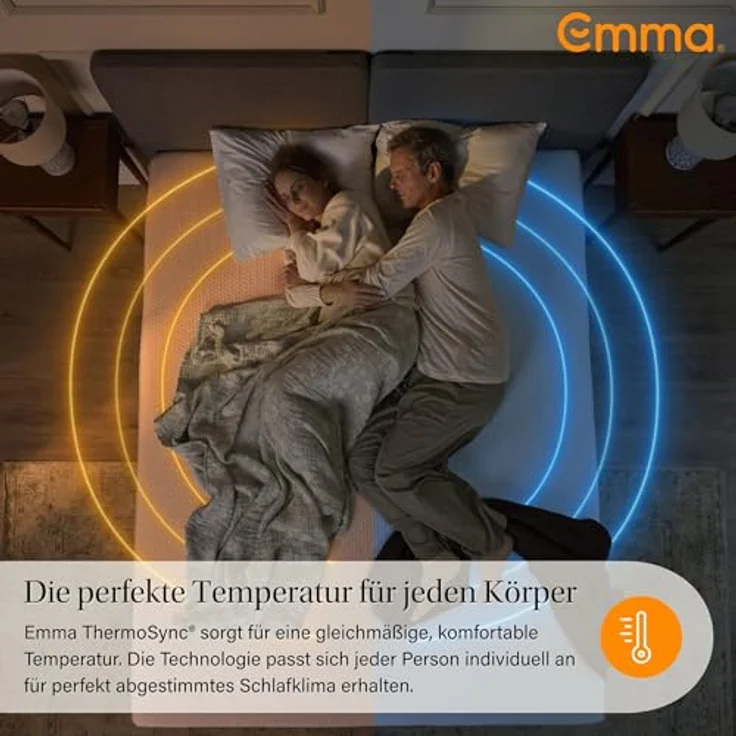 Emma Original Pro Matratze 160x200 cm – 27 cm Hybridmatratze mit 7-Zonen-Taschenfederkern, ThermoSync® Kühltechnologie & Waschbarer Matratzenbezug – atmungsaktive Komfortmatratze – Bild 6