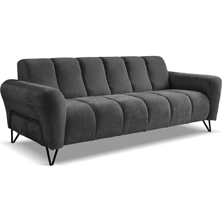 Beautysofa Sofa mit Metallbeine in schwarzer VOLARE, 3-Sitzer, viele Farbvarianten, ohne Schlaffunktion – Bild 5