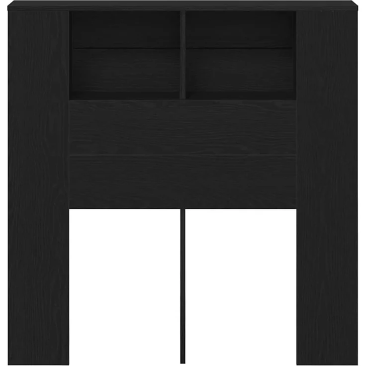 vidaXL Kopfteil Schrank Schwarz Eichen-Optik Holzwerkstoff 102,5 x 120 x 18,5 cm – Bild 6
