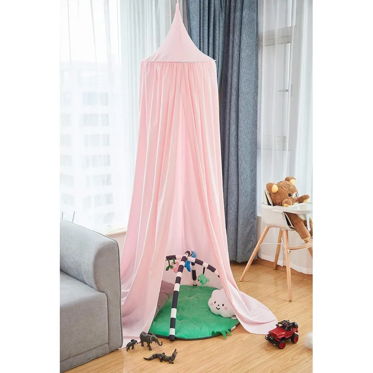 Laneetal Baldachin Baby, Betthimmel Kinder, Babybett Deko, Moskitonetz Babyzimmer Ankleidezimmer Schlafzimmer, Lese- und Spielzelt, Rosa