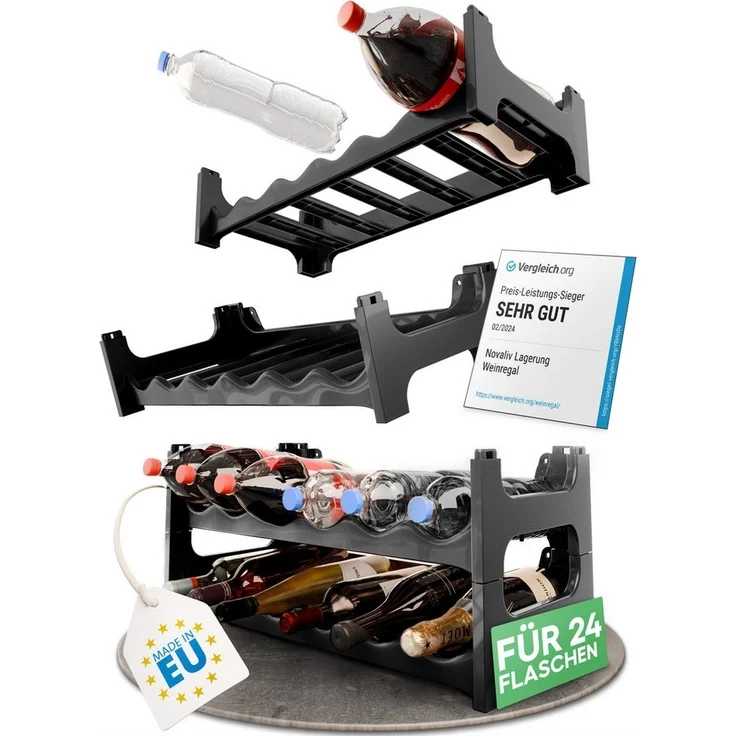 Novaliv Regal -, Spar-Set 4-tlg, Stapelbar,platzsparend, erweiterbar – Bild 5