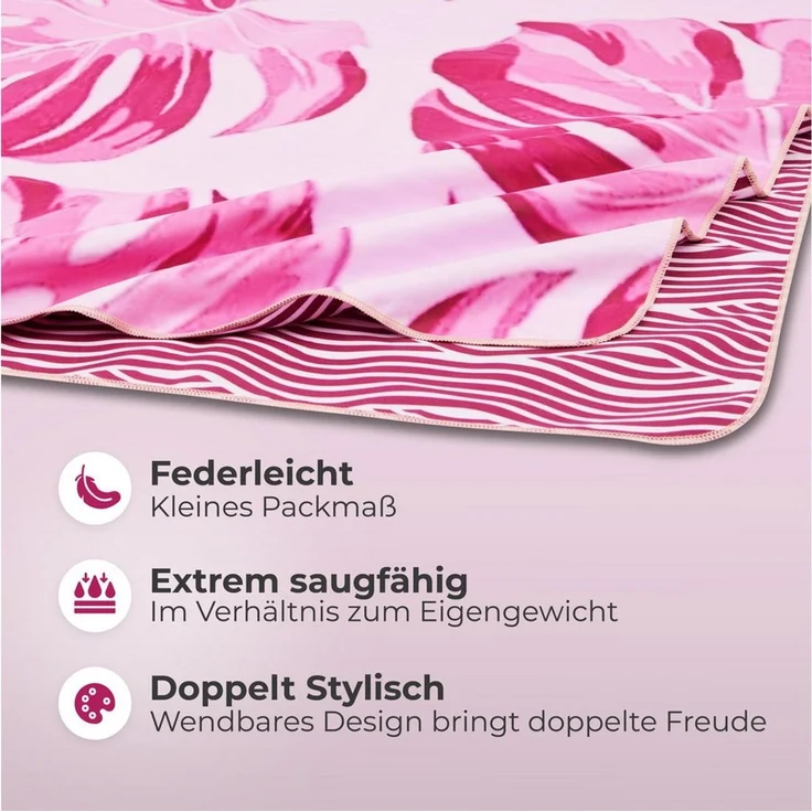 NirvanaShape Strandtuch Reise Handtuch Strandtuch XXL - Strandhandtuch, Mikrofaser Badetuch – Bild 3