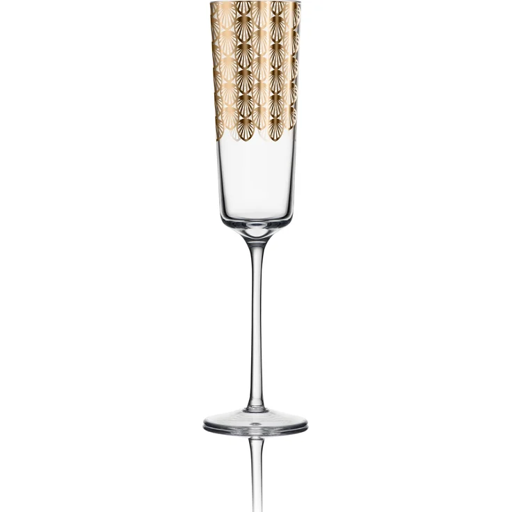 Goebel / First. Gold,Sektgläser - 2 Stk,Muster 001 + 003,6,0cm x 6,0cm x 25,0cm / Glas / 6,0cm x 6,0cm x 25,0cm – Bild 4