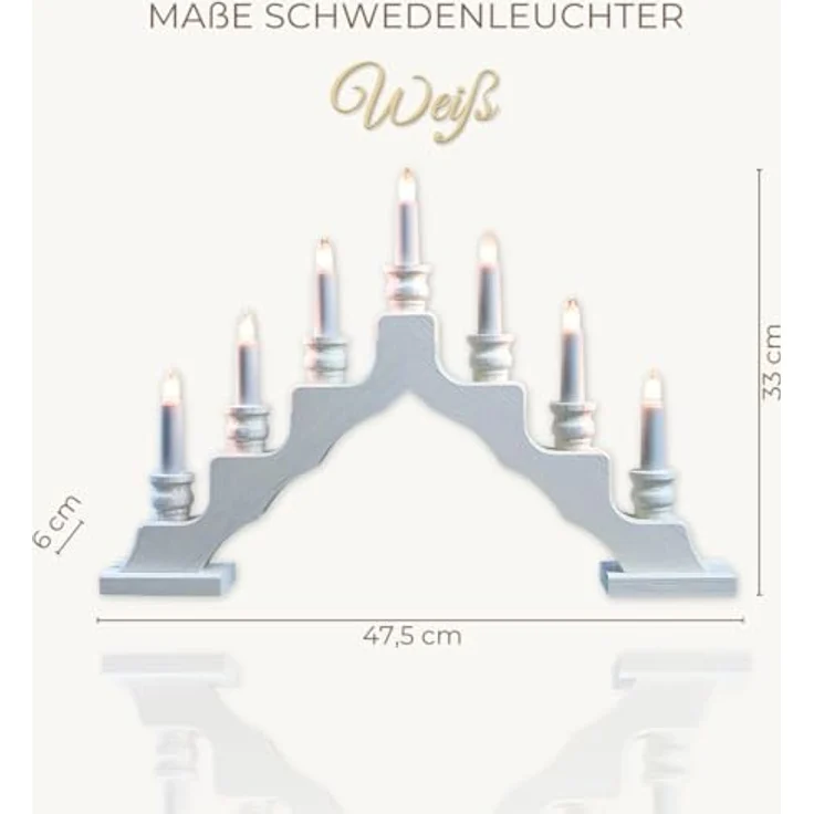Weigla LED Lichterbogen Schwede, Made in Germany (1-tlg), 7-flammig – Bild 3