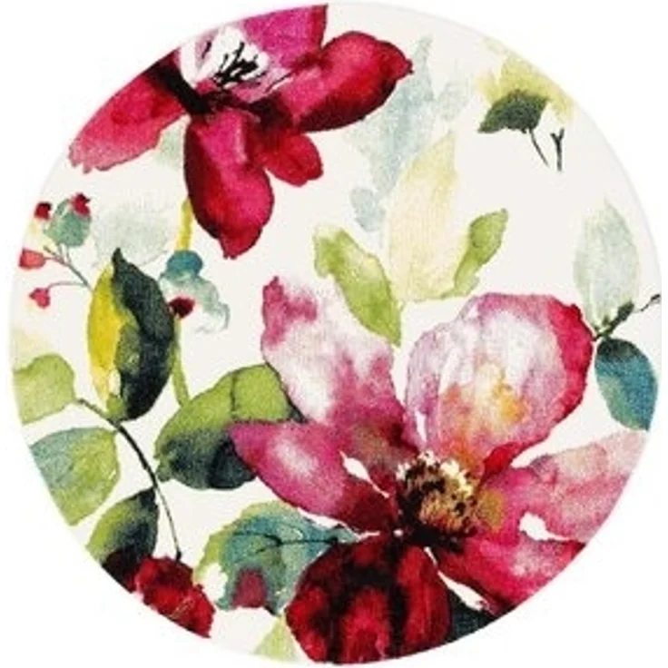 Pergamon Designteppich Designer Teppich Brilliant Blumen Rund, Rund, Höhe: 13 mm – Bild 6