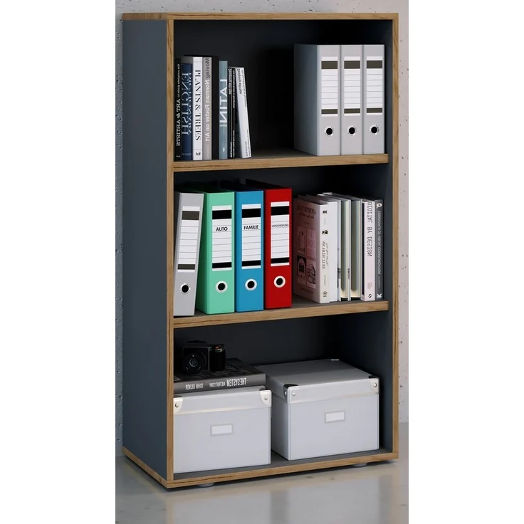 VCM Büroregal & Bücherregal Salia 920715 Anthrazit H. 110 x B. 60 x T. 33 cm – Bild 1