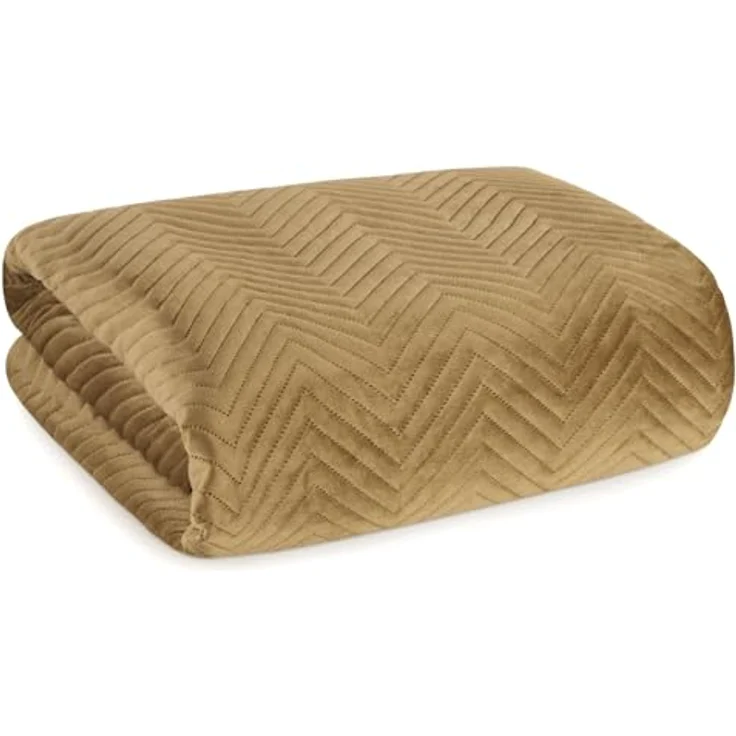 Eurofirany Bettüberwurf SOFIA, Elegante Tagesdecke Velvet Sesseldecke Sofadecke Überwurf Samt – Bild 3