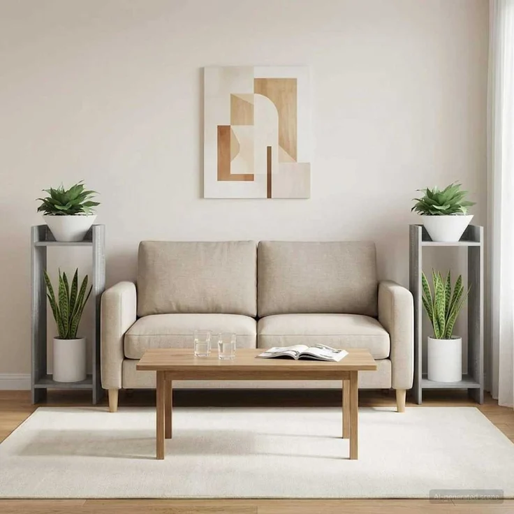 vidaXL Pflanzenständer 2 stk. Sonoma-Grau 30 x 30 x 80 cm 899589 – Bild 5